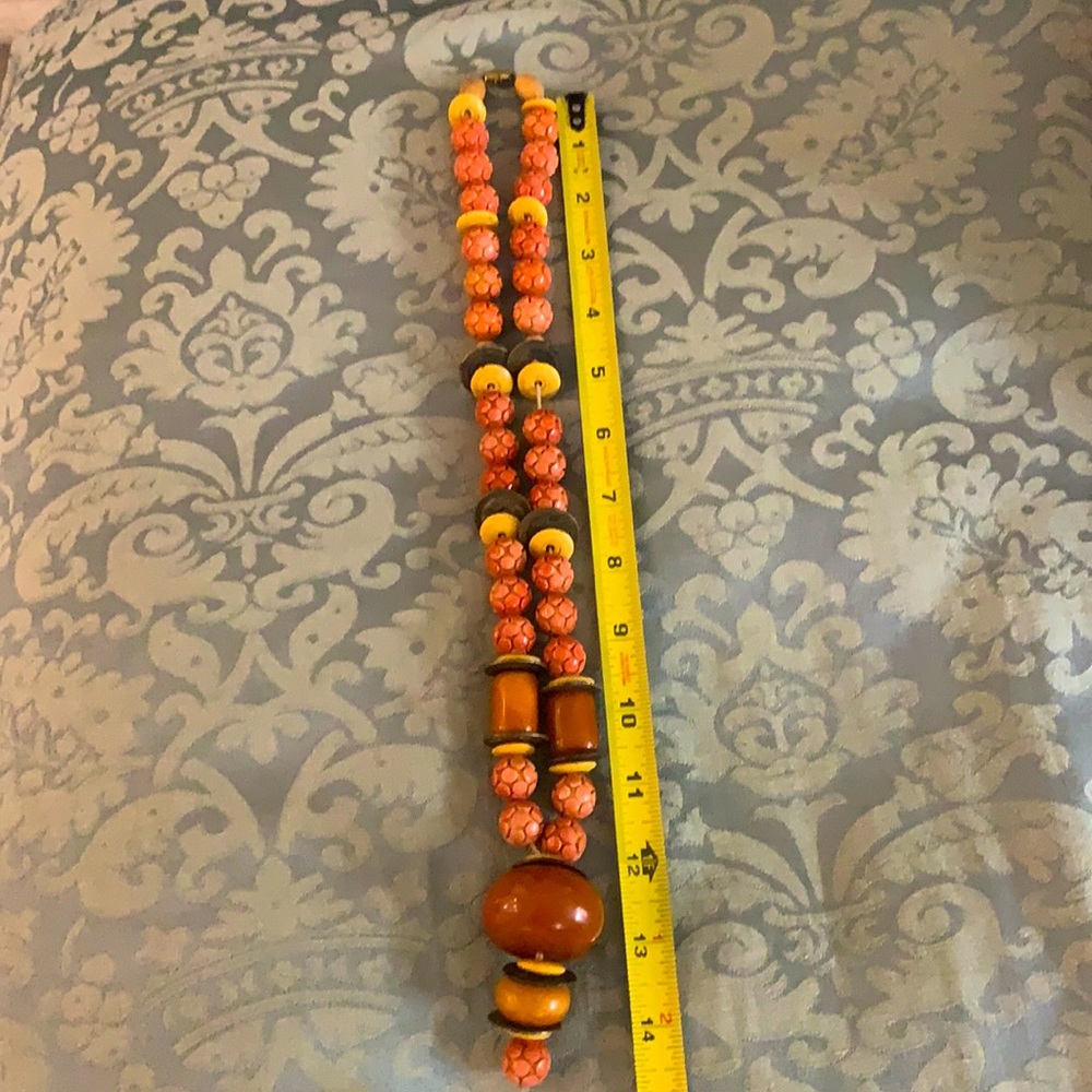 Buddhist vintage necklace beeswax / galalith
